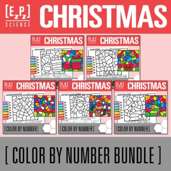 Preview of Christmas Science Color By Number Activity Bundle