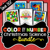Christmas Science Activity - Holiday Color by Number Bundle