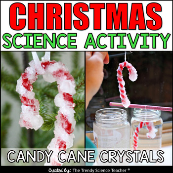 Preview of Christmas Science Activity: Candy Cane Crystals FREEBIE