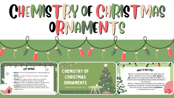 Preview of Christmas Editable Lesson 'Chemistry of Christmas Ornaments' STEM PPT
