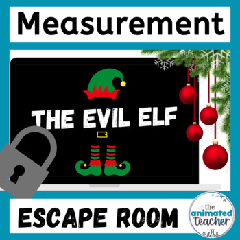 Preview of Christmas Science Measurement Digital Escape Room Activity Middle School