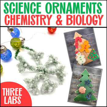 Preview of Christmas Science Ornaments for Chemistry and Biology PLUS Free Holiday BINGO