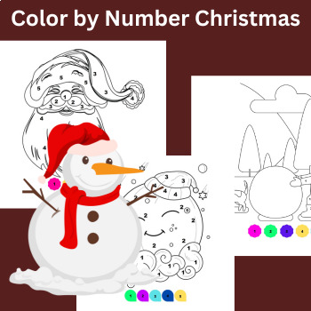 Preview of Christmas Science Winter Activity - Color By Number - Winter Science Worksheet