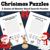 Christmas Science Word Search Puzzle | States of Matter | 