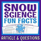 Christmas Science of Snow Reading Article and Questions Activity