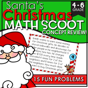 Preview of Christmas Math Scoot | Holiday Activity