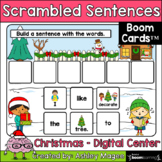 Christmas Scrambled Sentences - Boom Cards - Digital Dista