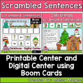 Christmas Scrambled Sentences Center - Printable and Digit