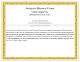 Christmas Scripture Verse Memory Cards
