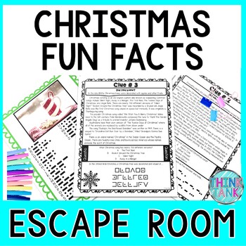 Preview of Christmas ESCAPE ROOM - Holiday Activity - Reading Comprehension