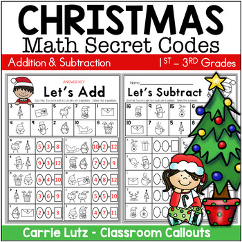 Christmas Secret Codes | First Grade Math & Phonics | TPT