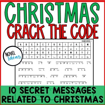 Christmas Crack the Code Cryptogram Secret Message Winter Break Holiday ...