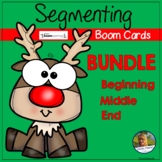 Christmas Segmenting Beginning Middle or Ending Boom Cards Bundle