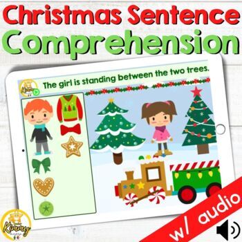 Preview of Christmas Sentence Auditory Comprehension Boom Cards