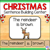 Christmas Sentence Building Activity - Gingerbread, Reinde