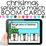 Christmas Sentence Match Boom™ Cards - Distance Learning f