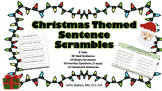 Christmas Sentence Scrambles (inverted questions, simple, 