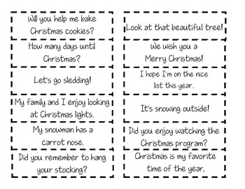 Christmas Sentence Sort Activity by Christine Preslar | TpT