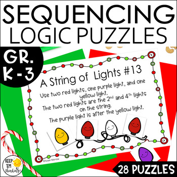 Preview of Christmas Sequencing Logic Puzzles | DIGITAL AND PRINT