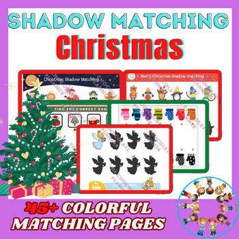 Preview of Christmas Shadow Matching/ Winter themes, Shape Matching, Critical Thinking