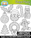 Christmas Shaped Mazes Clipart Set {Zip-A-Dee-Doo-Dah Designs}