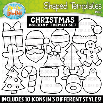 fractions clipart black and white christmas