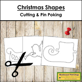 Christmas Shapes - Cutting & Pin Poking - Scissor Practice