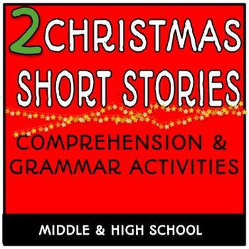 Preview of Christmas Short Story Comprehension & Grammar  Bundle for Middle and High School