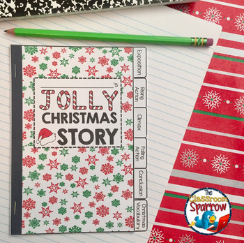 Preview of Christmas Short Story Writing INTERACTIVE NOTEBOOK Flip Book