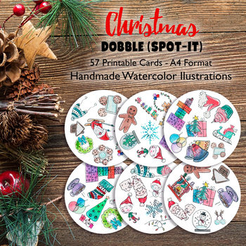 Preview of Christmas Sight Picture Card Game like Dobble Spot It Memory Playful Workshop