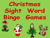 Christmas Sight Word Bingo Games- Set of 3 for Kindergarten