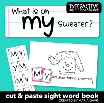 Preview of Christmas Sight Word Book "What is on my Sweater?" Emergent Reader