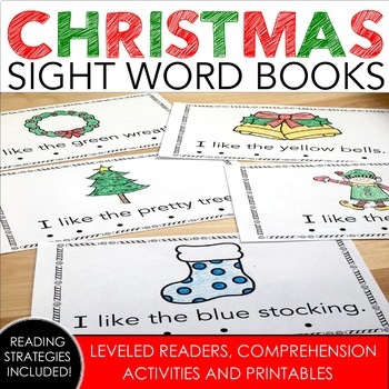 Preview of Christmas Sight Word Books