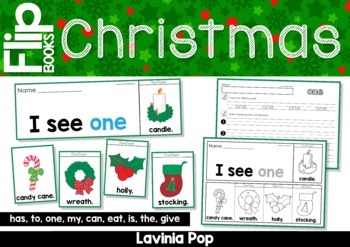 Preview of Christmas Sight Word Fluency Flip Books