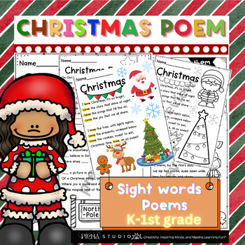 Preview of Christmas Sight Word Poems Activities worksheets / Highlight & fill in and color