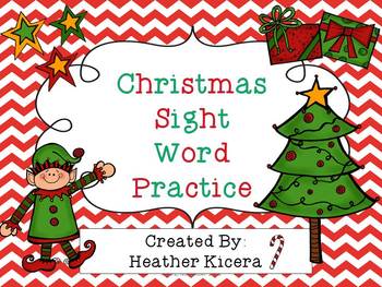 Preview of Christmas Sight Word Practice