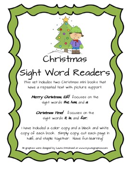 Christmas Sight Word Readers by Primary Treasures | TpT