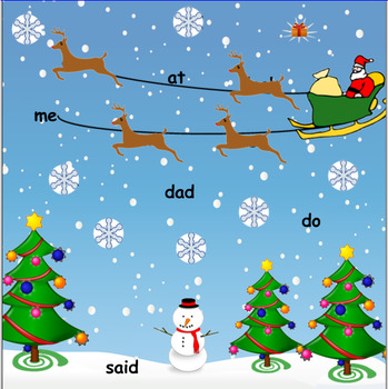 Preview of Christmas Sight Word Smart Board Game
