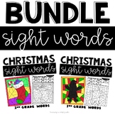 Christmas Sight Words Coloring Sheets with 2nd and 3rd Gra