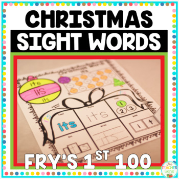 Preview of Christmas Sight Words Fry's First 100 {Print and Go}