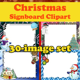 Christmas Signboard Clipart Bulletin Board Bord| Ready-to-