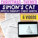 Christmas Simon’s Cat Speech Therapy Cheat Sheets for Arti