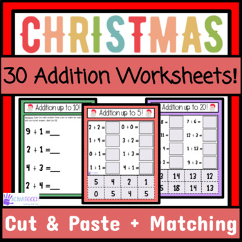 Christmas Simple Addition Worksheets Special Education & Elementary ...