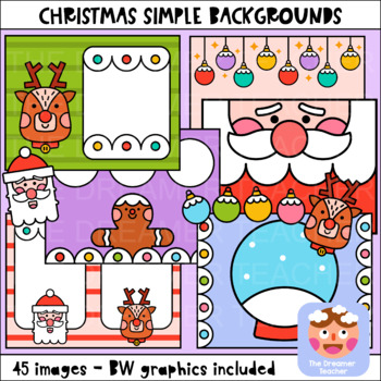 Preview of Christmas Simple Backgrounds Clipart