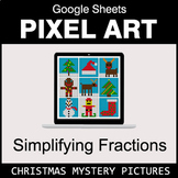 Christmas - Simplifying Fractions - Google Sheets Pixel Art