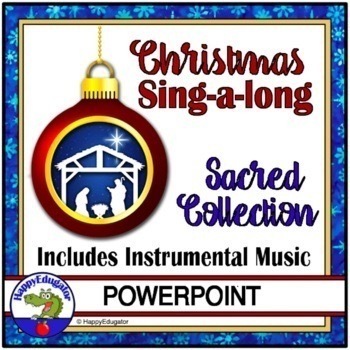 Preview of Christmas Sing Along Favorite Carols PowerPoint with Music - Sacred Set
