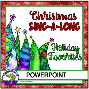 Preview of Christmas Sing Along Favorites PowerPoint with Music