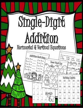 Preview of Christmas Single-Digit Addition