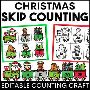 Preview of Christmas Skip Counting Activity | Counting by 2's 5's & 10's | Christmas Math