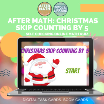 Preview of Christmas Skip Counting by 5s Digital Boom Card Deck